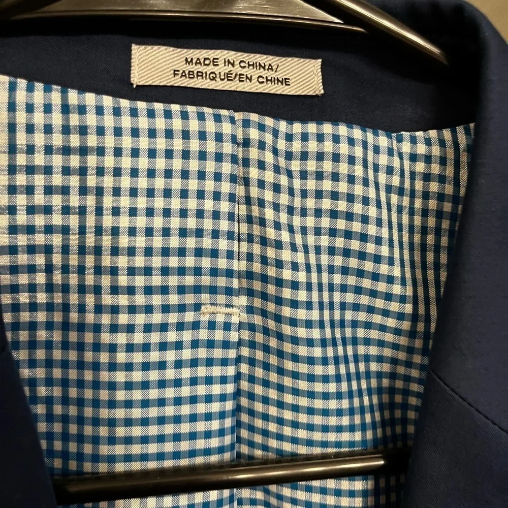 Express Men’s Blue Slim-Fit Sport Coat with Notched Lapel Size 36R